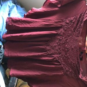 Maroon laced shirt